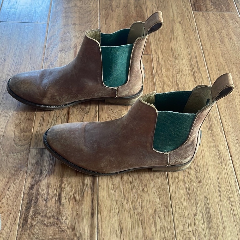 Free People Brown and Green Ankle Boots - Picture 5 of 7